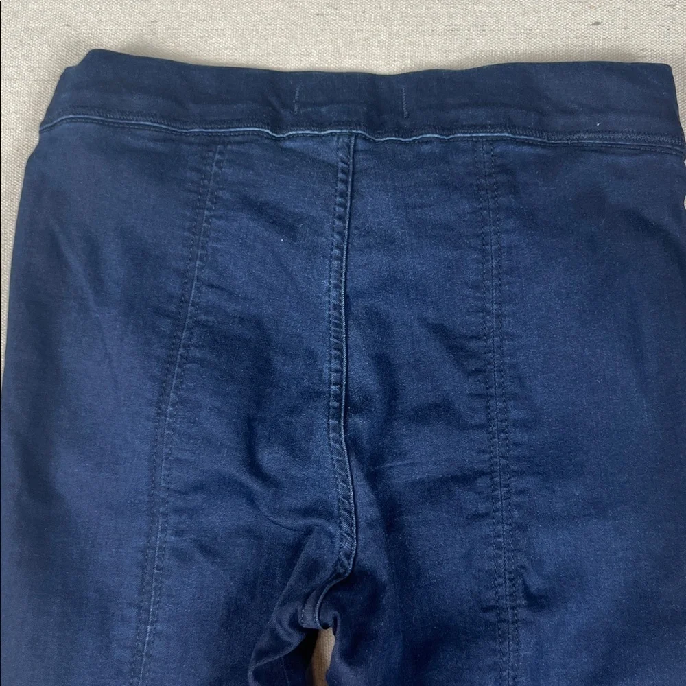 Free People Dark Blue Skinny Raw Hem Denim Leggings Size: 25